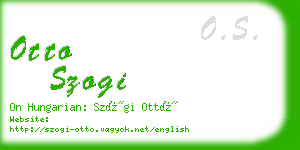 otto szogi business card